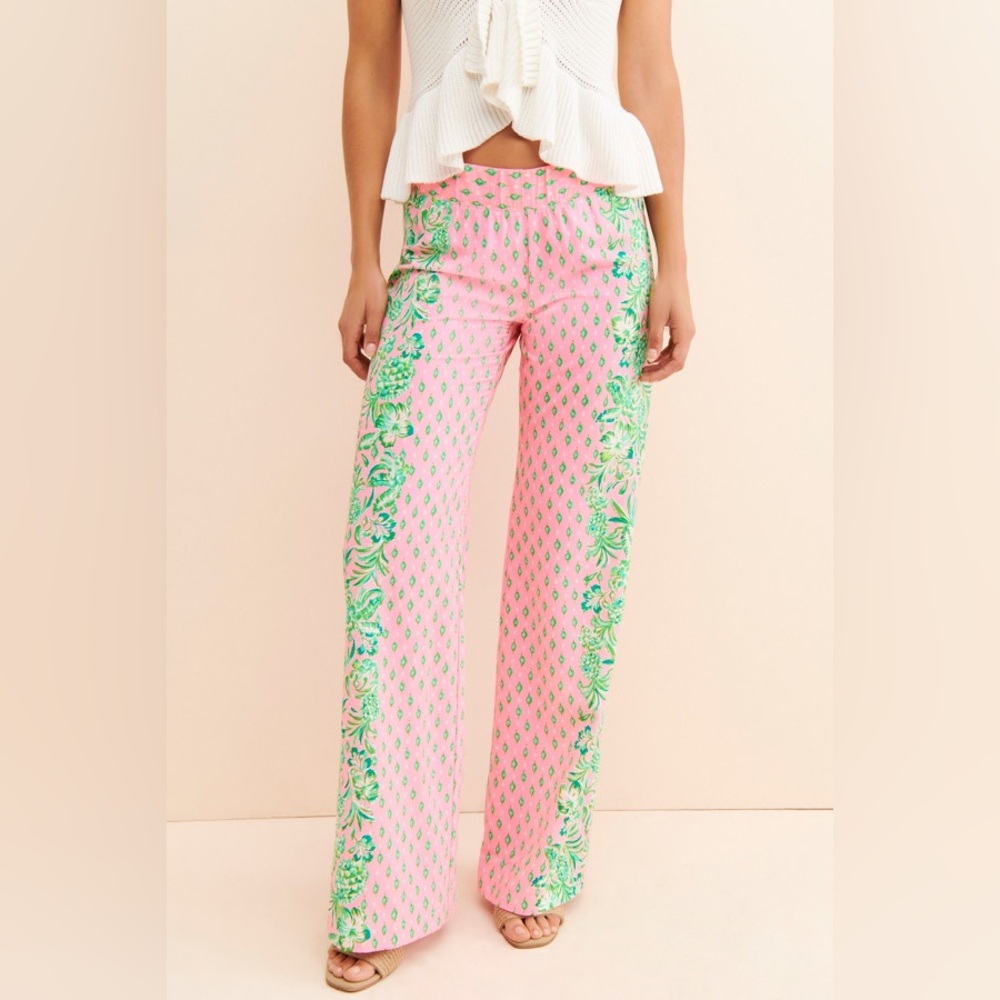 New Lilly Pulitzer Resort Bal-Harbor Mid Rise Lounge Pants sz S - Picture 1 of 4